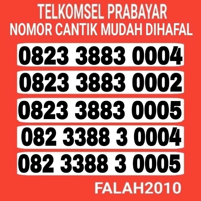 NOMOR CANTIK TELKOMSEL KARTU PERDANA TELKOMSEL  NOMOR CANTIK MUDAH DIHAFAL MURAH