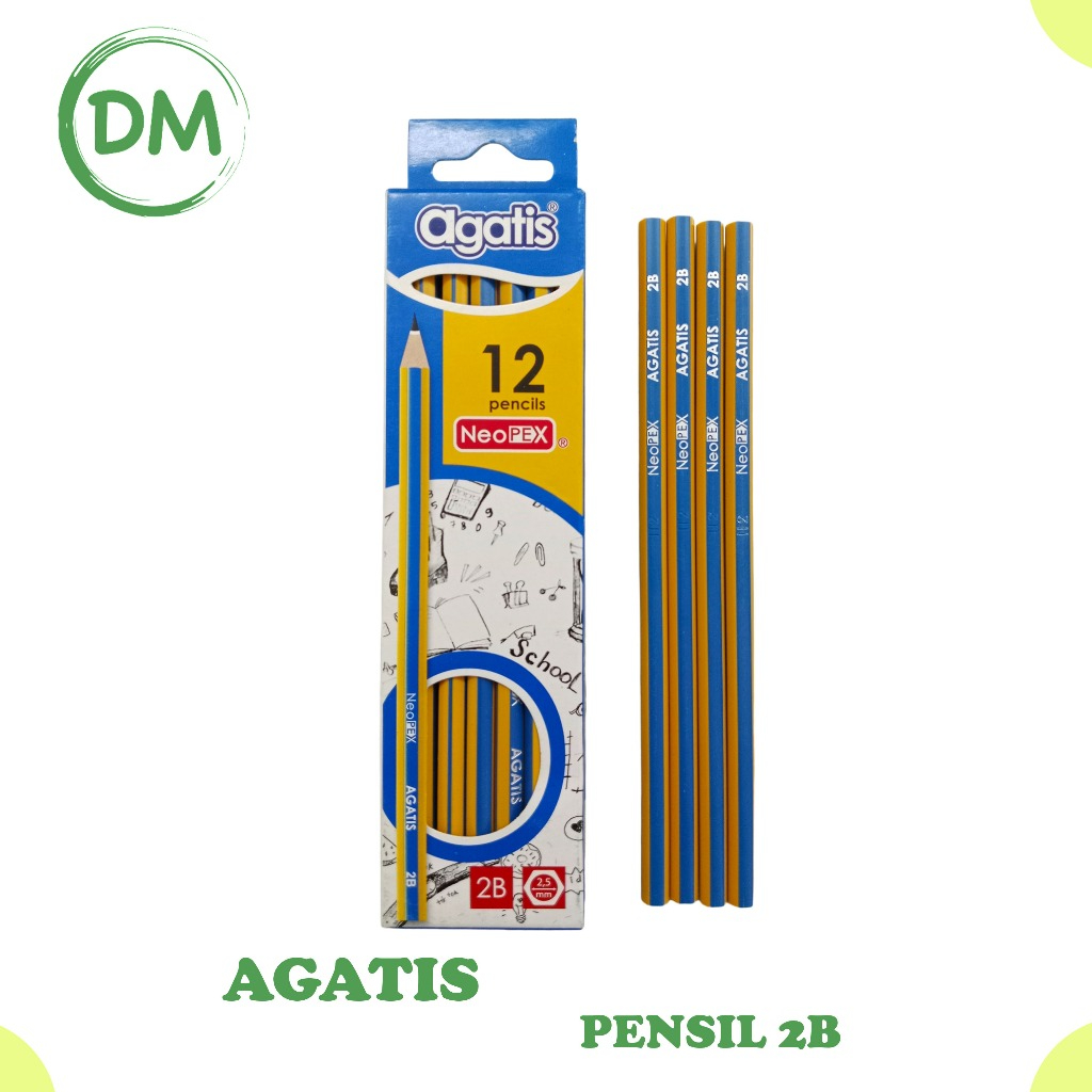 

Pensil Agatis / Pensil Tulis Neopex Eco 2B (1 Box / 12 Pcs) original