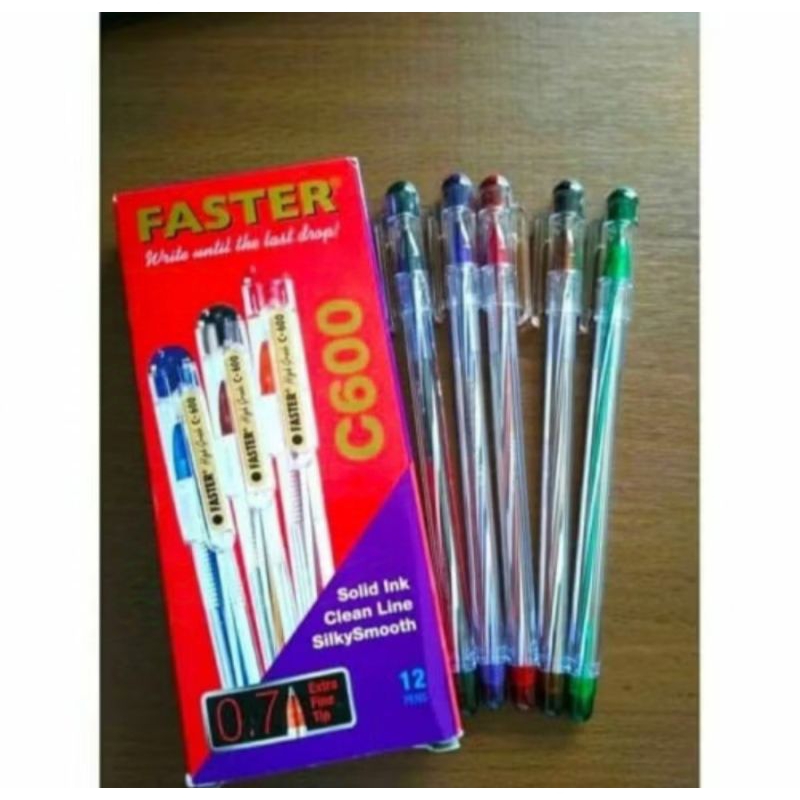 

(per lusin/12 pcs) Bolpoint Faster C-600 Hitam