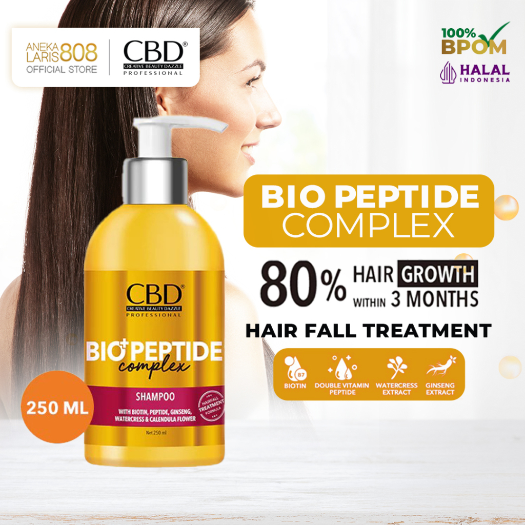 CBD BIO+ PEPTIDE Complex Shampoo - Shampo Rambut Rontok 250ml