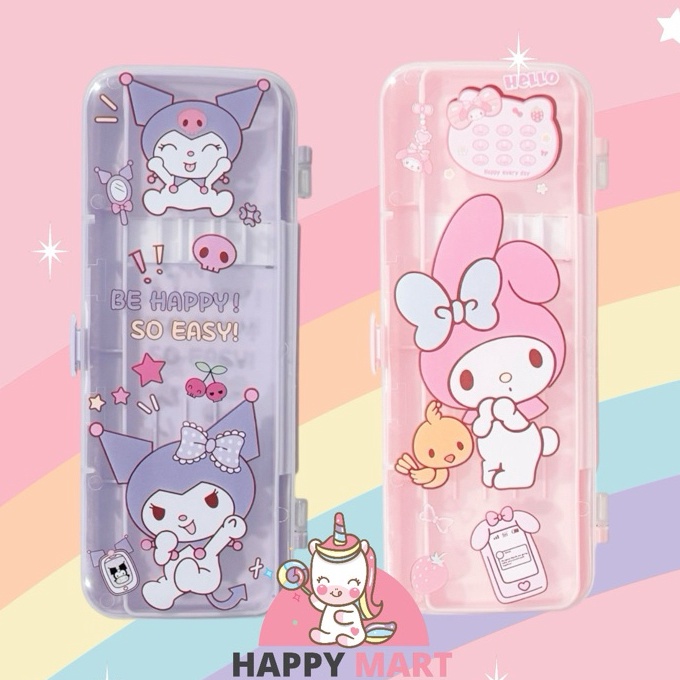 

KP8 kotak pensil plastik 2 tingkat motif kuromi melody