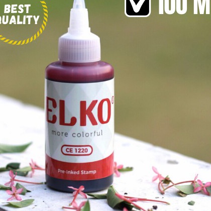 

KI3 Tinta Stempel Flash Trodat Otomatis Warna MERAH isi 1 ML ELKO Wateroof