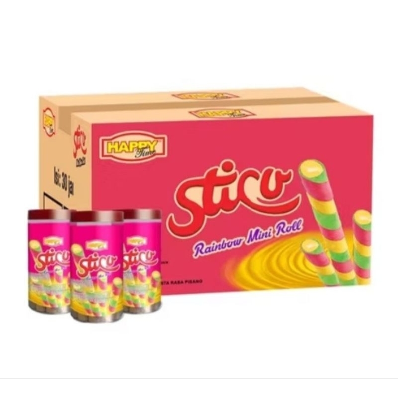 

STICU WAFER MINI ROLL RAINBOW 30gr x 30Toples