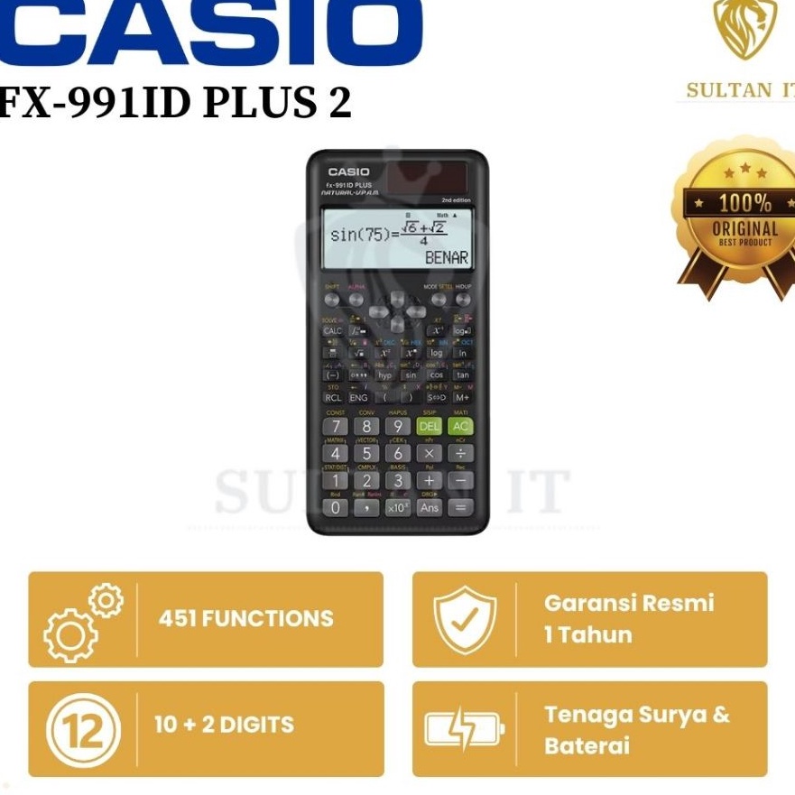 

KF7 Calculator Casio FX 991 ID Plus 2nd Edition Orinal