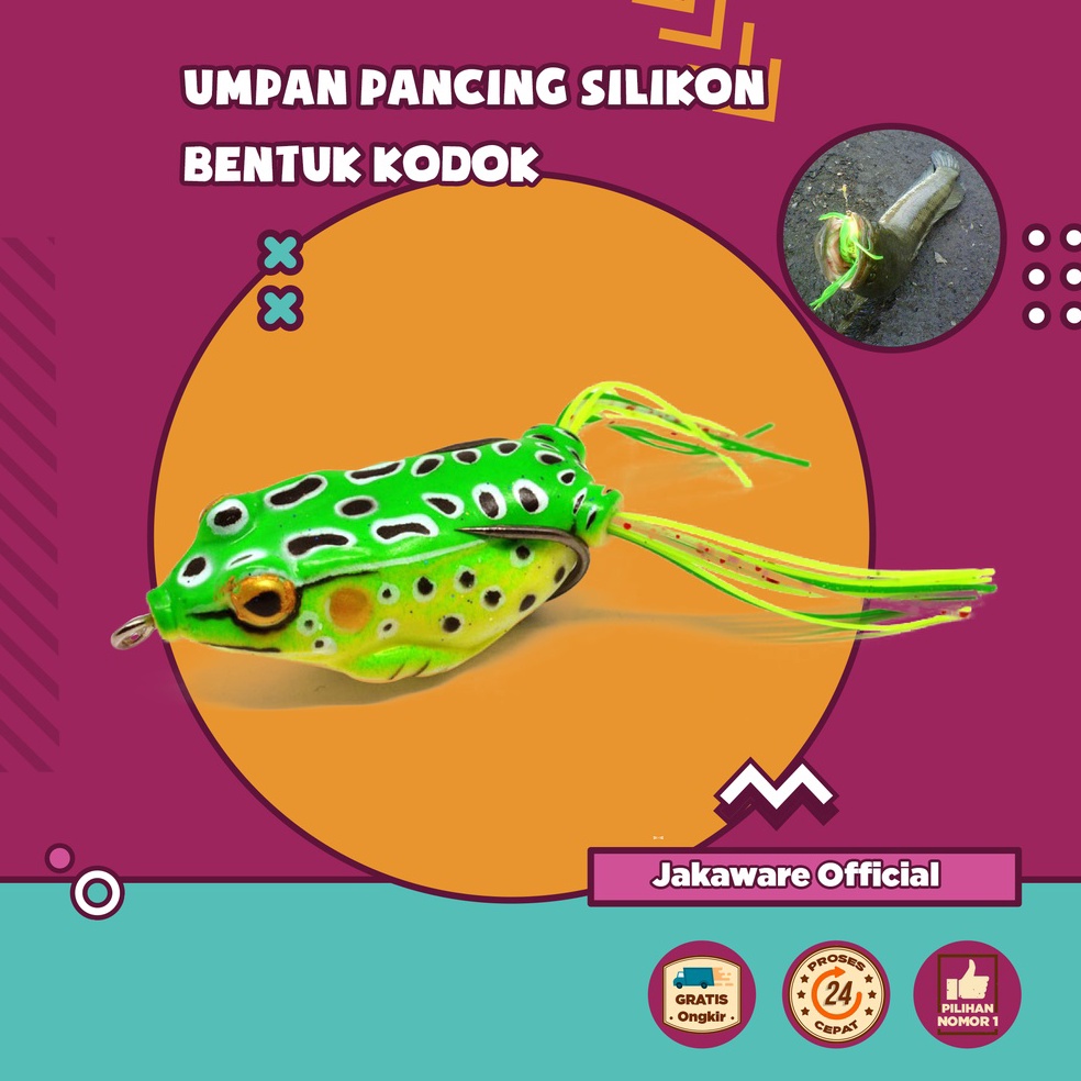 Paket Istimewa UMPAN PANCING BENTUK KODOK UNTUK MEMANCING PANCING MATA KAIL KAIT HOOK FISHING PLASTI