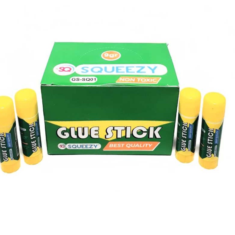 

HJ6 1Kotak 24pcs Lem Glue Stick m SQUEEZY GSSQ1Non Toxic Orinal