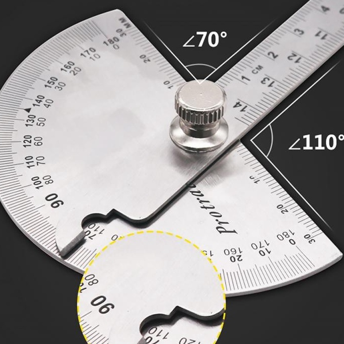 

HJ6 Protractor Penggaris Busur Derajat Measuring 145cm 18 Degree PR18