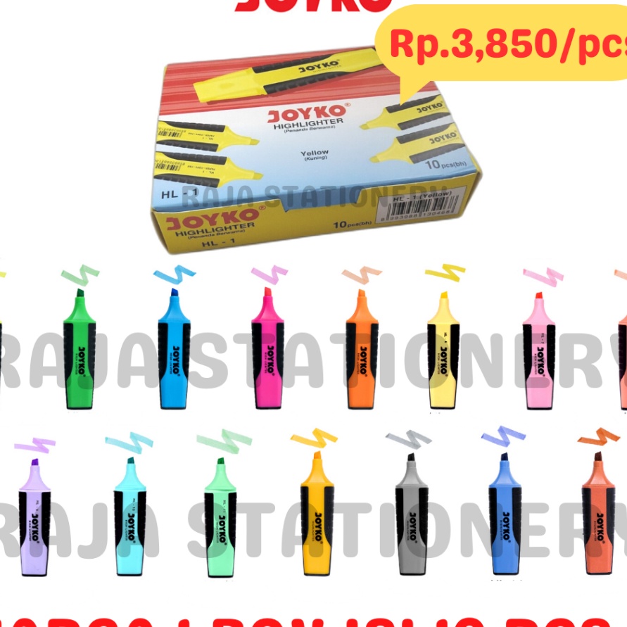 

Terbaik Joyko HHLHTER PASTEL NEON COLOUR PENANDA JOYKO WARNA NEON PASTEL BOX 1PCS