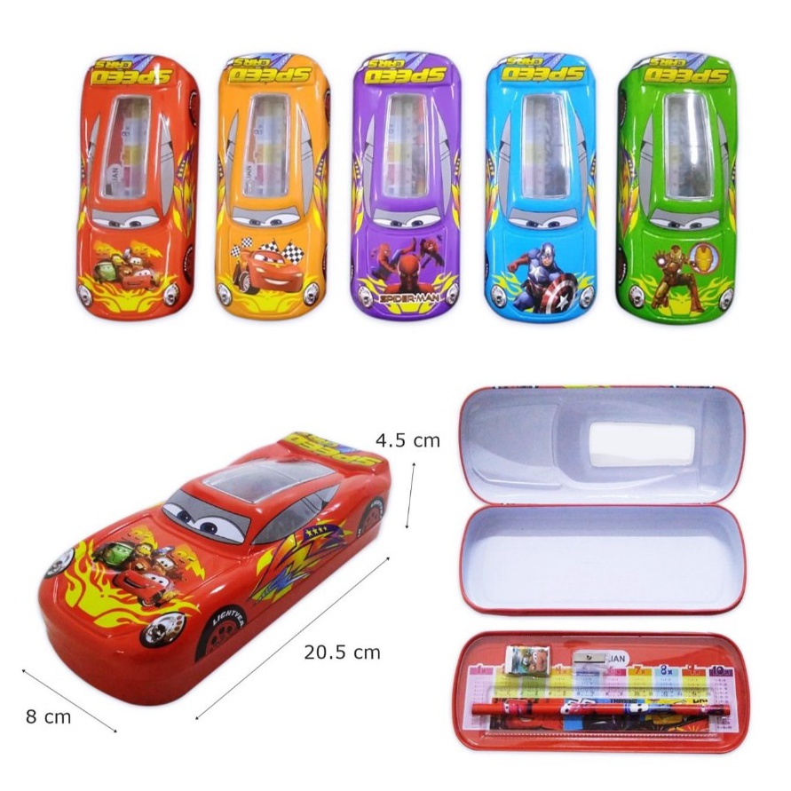 

Spesial KOTAK PENSIL KALENG MODEL MOBIL CARS PENCIL CASE KAIMB