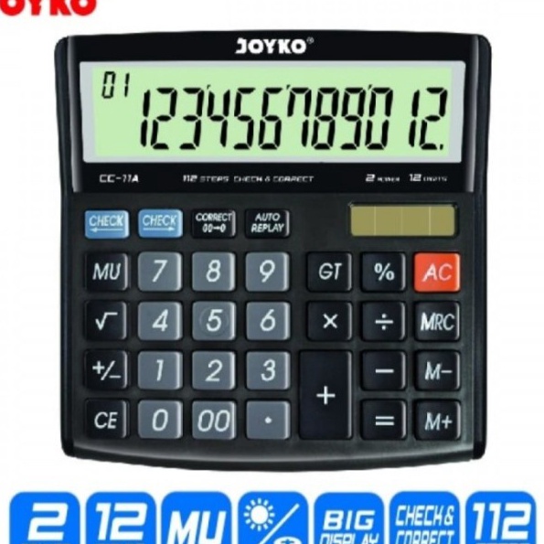 

Eksklusif KALKULATOR JOYKO CC11A CHECK CORRECT Calculator Desktop 12 Dit CC11A ORI