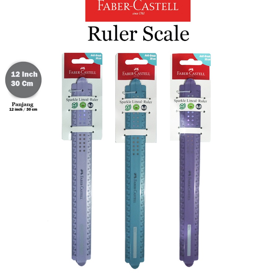 

Langka Penggaris Faber Castell Ruller 3 CM Sparkle Break Resistant