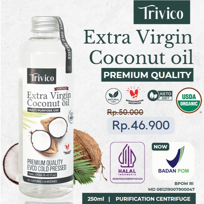 

Potongan Harga TRIVICO VCO PREMIUM EVCO VIRGIN COCONUT OIL VCO MINYAK KELAPA MURNI 1 COCONUT OIL 25ML