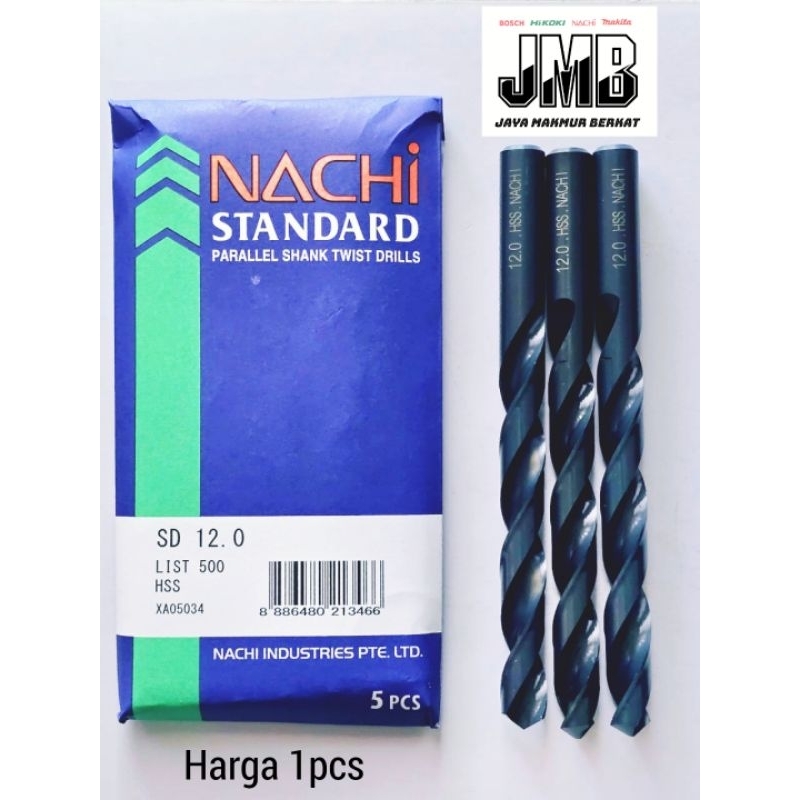 Nachi 12 MM Mata Bor Besi HSS - Nachi Mata Bor Besi HSS 12 MM