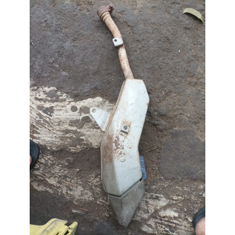 silincer knalpot klx s klx 150 original bawaan motor