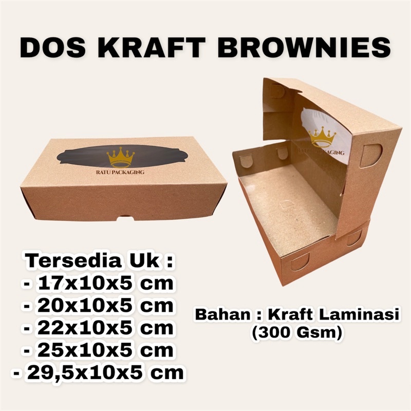 

Diskon 5 Besar RATU Dos KRAFT BROWNIES Kue Box Dus Kotak Kue Brownies Kraft Window Laminasi Tinggi 5Cm Ukuran 17x1x5 2x1x5 22x1x5 25x1x5 295x1x5