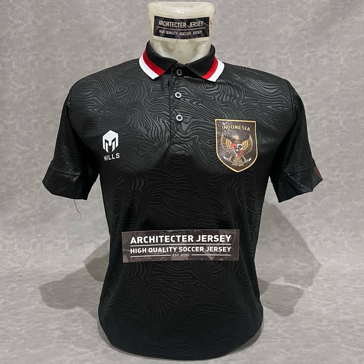 Banyak Diskon  Jersey Baju Bola Timnas Indonesia 3rd Mills Black Hitam Grade Ori Premium
