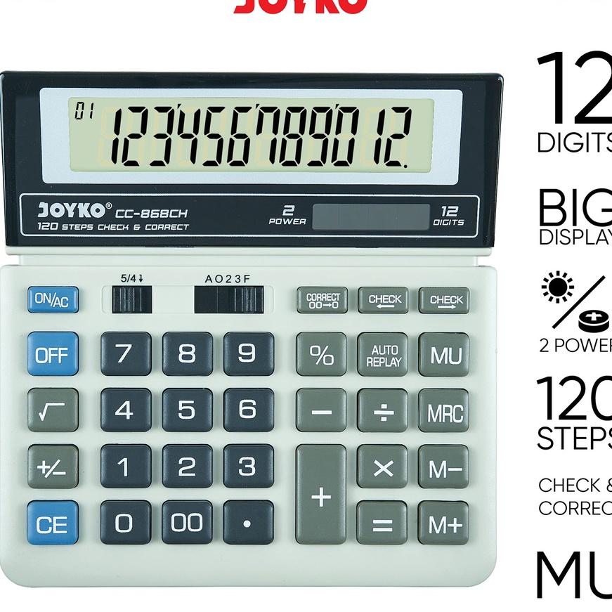 

murah Calculator Kalkulator Joyko CC868CH 12 Dits Check Correct