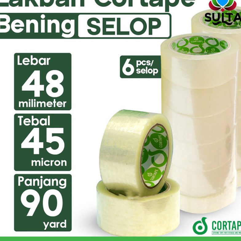 

Super Lakban Cope Bening 48 mm x 9 yard Setara Daimaru Satu Selop