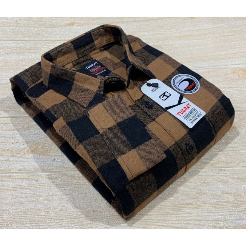 kemeja flanel pria lengan panjang motif kotak ukuran jumbo XXL XXXL XXXXL kemeja distro