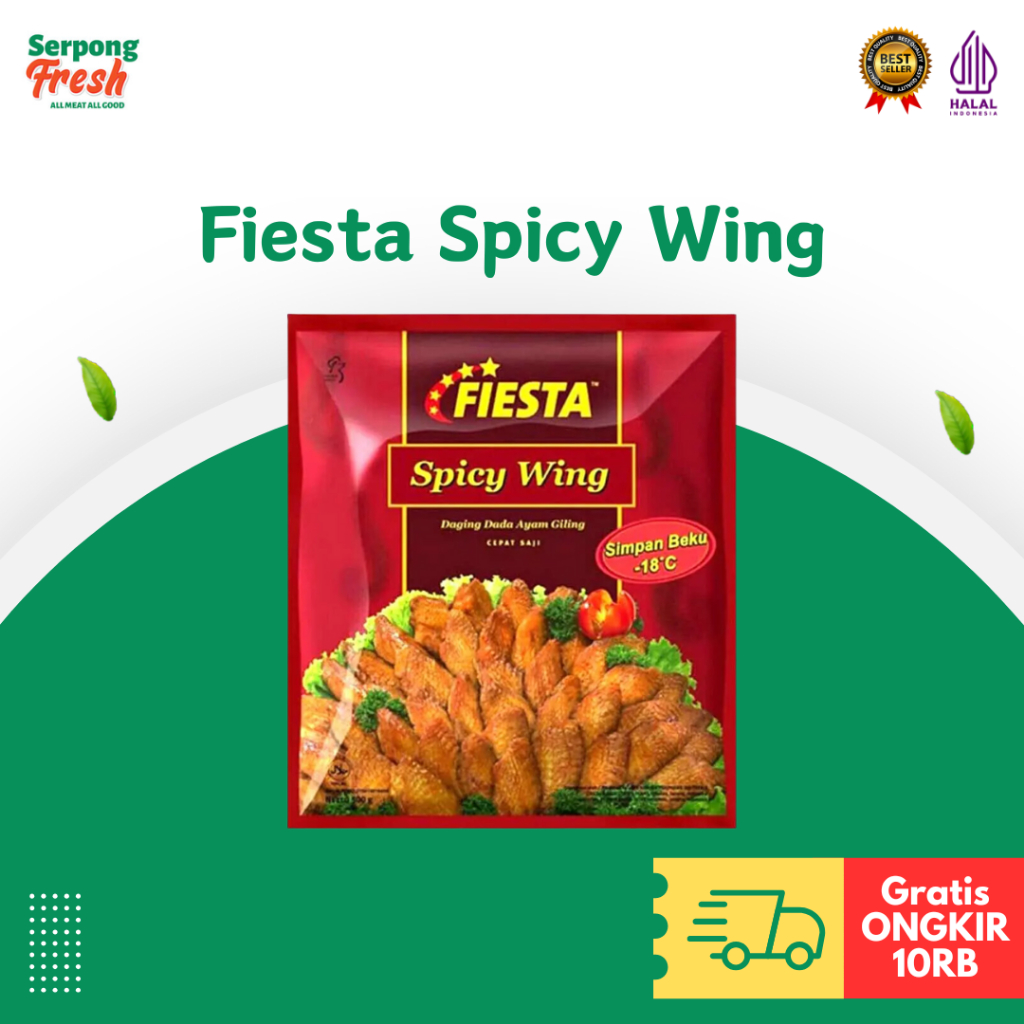 

Fiesta Spicy Wing / Sayap Ayam Dengan Bumbu Fiesta 500 gram