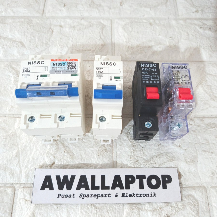 mcb NISSC mcb motor listrik mcb dc mcb transparan 40A 50A 63A 150A