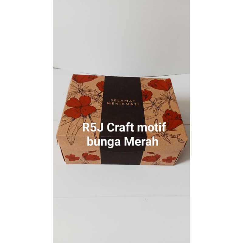 

Dus R5J Craft motif bunga Merah/jajan/Snack Box/Serbaguna