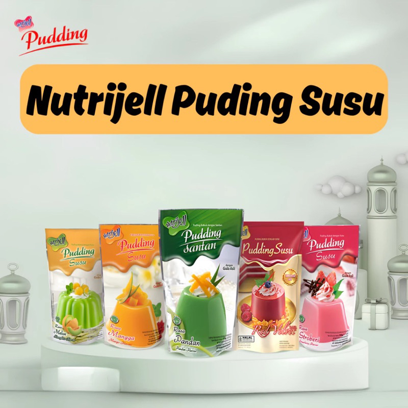 

NUTRIJELL PUDING SUSU SANTAN 145 GRAM ANEKA RASA PUDDING ALL VARIAN, jelly NUTRIJEL COKLAT