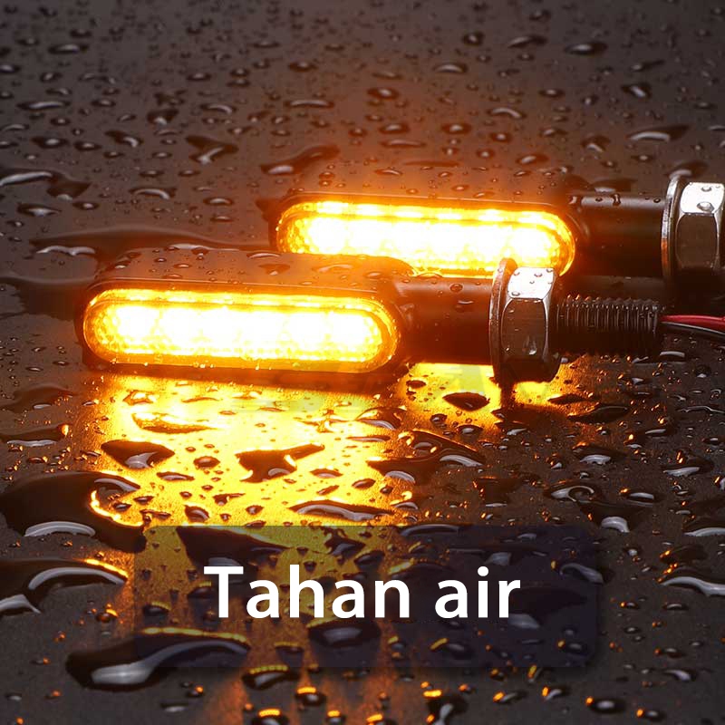 GOSEND Lampu Sein LED Motor Lampu Sein LED Sen Motor Universal Warna Kuning **