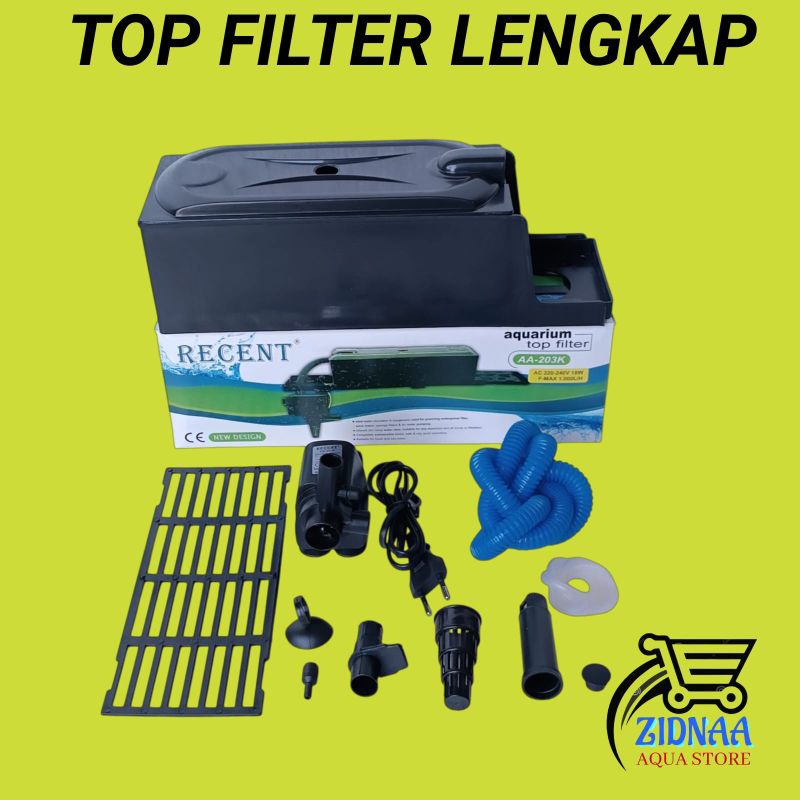 TOP FILTER RECENT AA 203K LENGKAP Alat pompa celup aquarium water pump power head lengkap penyaring 