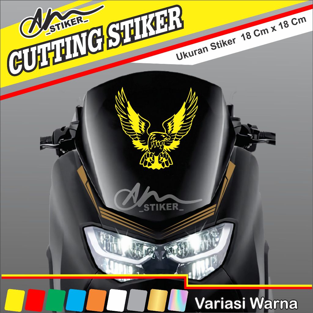 CUTTING STIKER KACA VISOR MOTOR PCX NMAX LEXI STIKER LOGO GARUDA 18