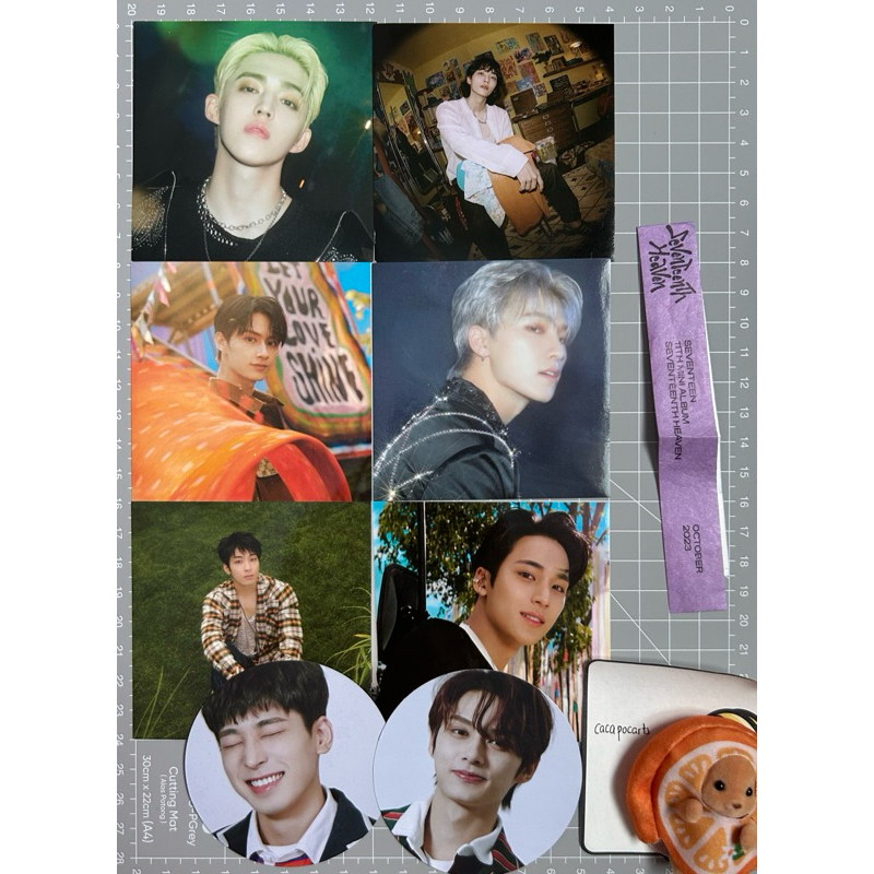 SEVENTEEN INCLUSIONS - SEVENTEENTH HEAVEN STICKER SEMICOLON CIRCLE CARD WRISTBAND PURPLE HIP HOP UNI