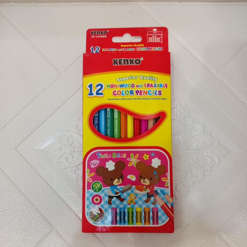 

Pensil warna ada penghapus KENKO 12 warna CP-12FNWE