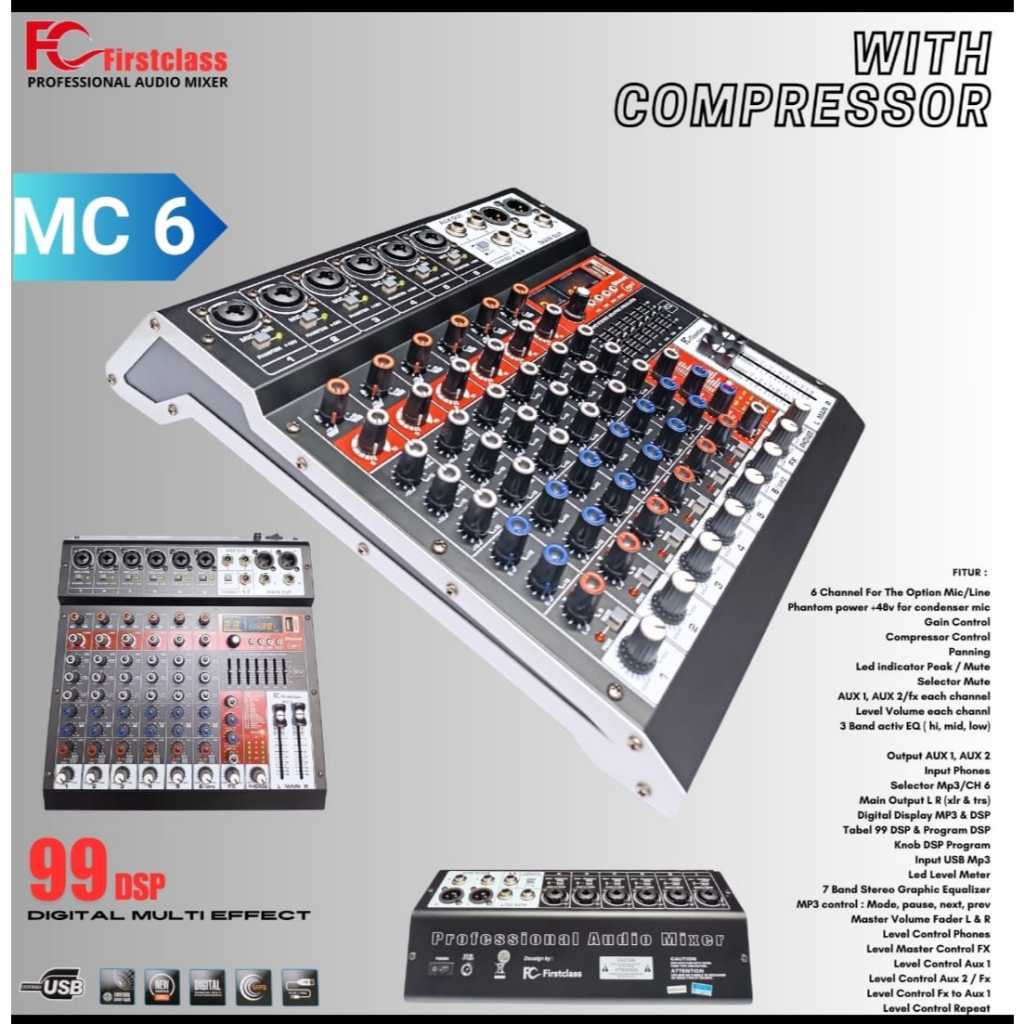 Mixer 6 chanel Firstclass MC6