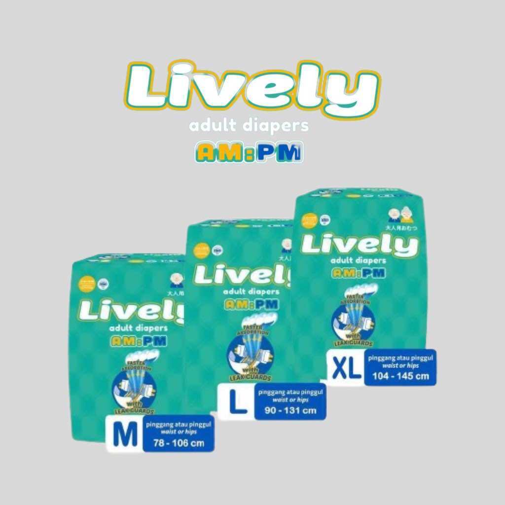 PAMPERS DEWASA PEREKAT LIVELY/POPOK PEREKAT UK.M8/L7/XL6