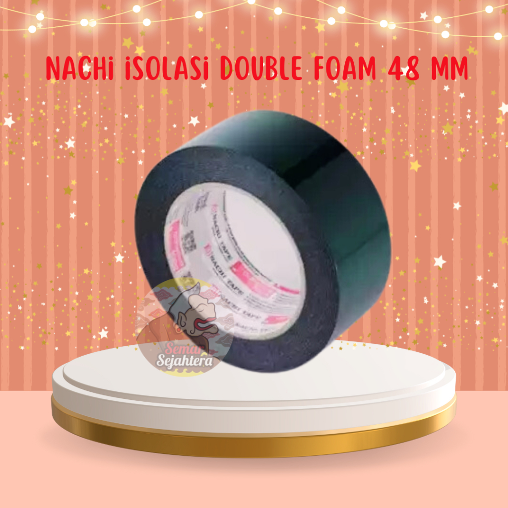 

[ROL] ISOLASI NACHI DOUBLE FOAM 2 INCH / 48 MM X 5 METER DOUBLE SIDE BUSA / TAPE BUSA DUA SISI