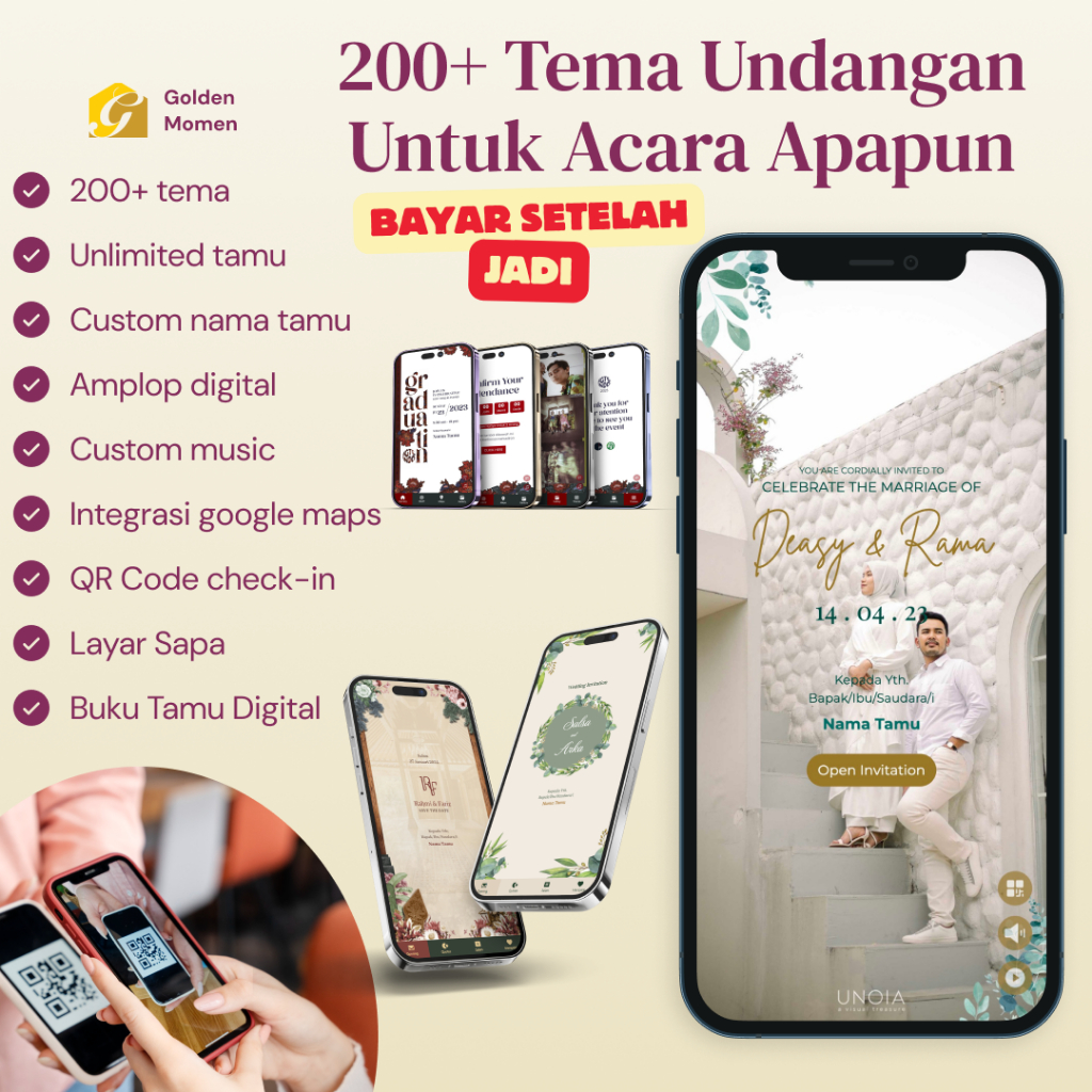 

Undangan Digital Website Pernikahan custom | Menggunakan Foto & Tanpa Foto | Undangan Digital Web Website murah