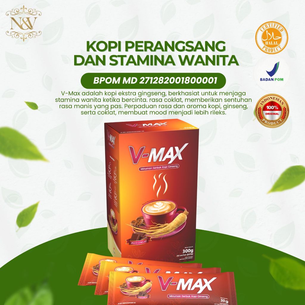 

Kopi Perangsang Gairah Seksual Wanita Dewasa Kopi Vmax Original Rasa Coklat BPOM