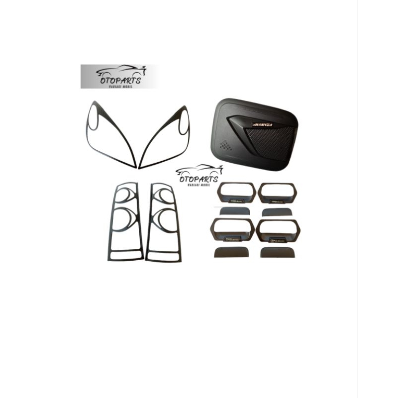 PAKET LIS COVER DEPAN BELAKANG OUTER HANDLE PINTU TRD SPORTIVO TANK COVER TUTUP TANGKI BENSIN MODEL 