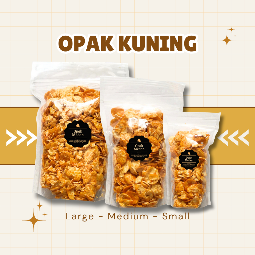 

[DELISH SNACKS] Opak Medan Kuning / Snack Cemilan Camilan Jajanan Pedas Manis Gurih