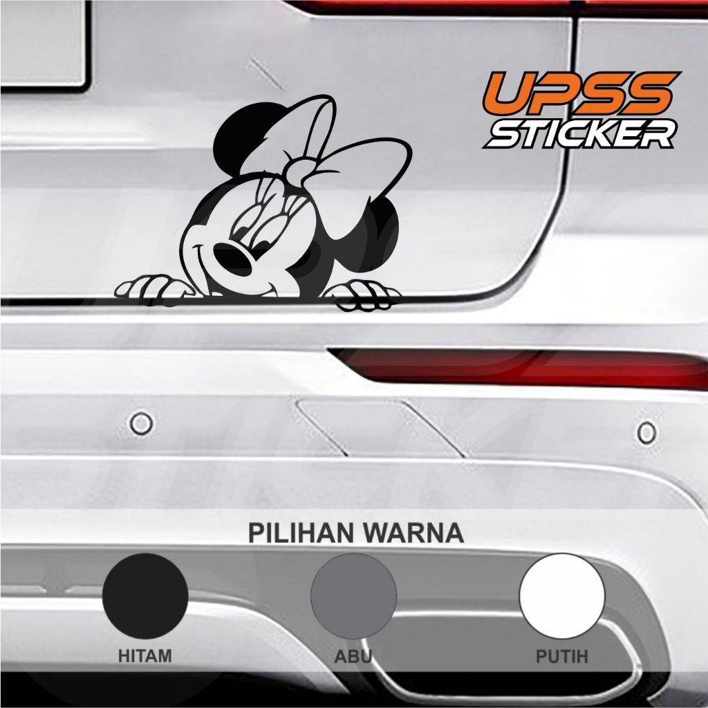 Stiker Body Mobil Mini Mouse Intip Stiker Cutting Sticker Mobil