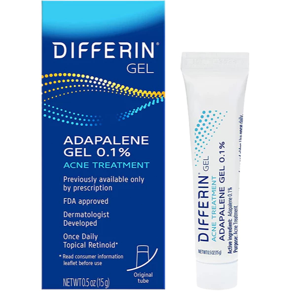 Differin Adaplene Acne Treatment Krim Obat Jerawat Gel 0.1% 15g