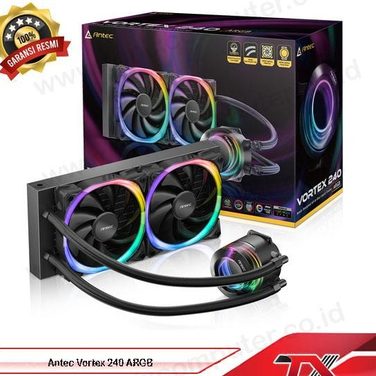 Antec Vortex 240 ARGB Liquid Cooler  | CPU Cooler | HSF Cooler Intel A