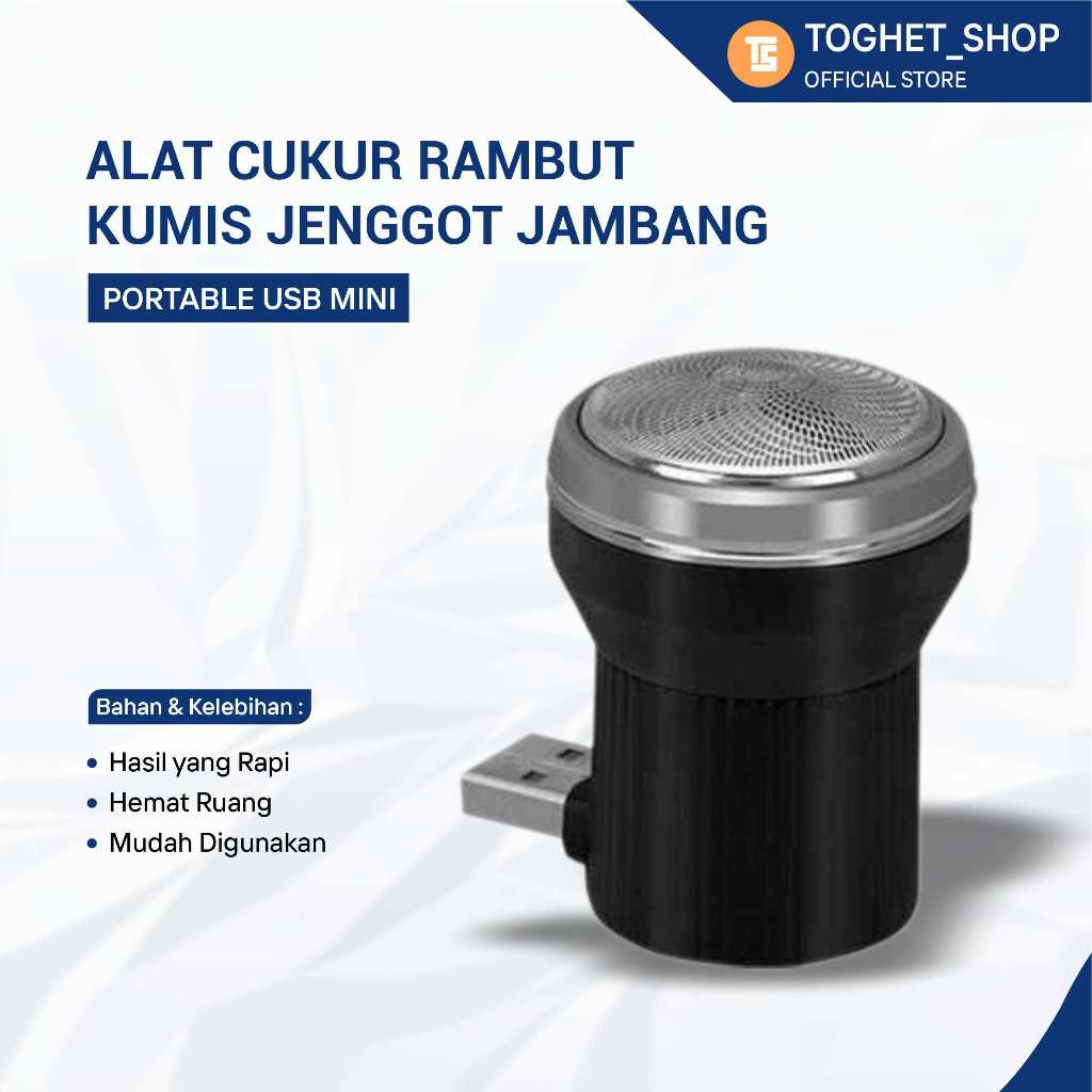 Alat Cukur Rambut Kumis Jenggot Jambang Travel Portable USB Mini Trimmer Alat Cukur Praktis Mini