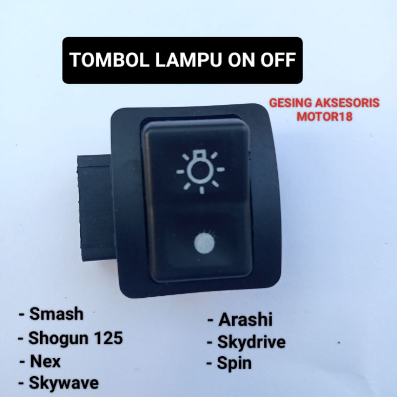 Tombol Lampu Depan Smash Saklar On Off Shogun 125 Motor Suzuki