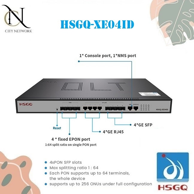 HSGQ-XE04ID OLT EPON 4 PORT OLT