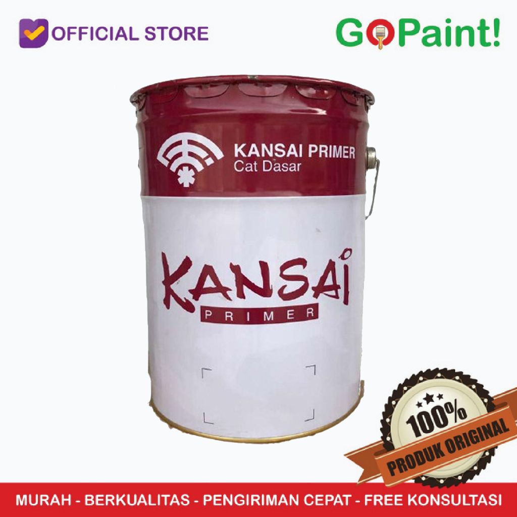 Cat Dasar Anti Karat | Kansai Zinc Chromate ABU FTALIT 1KG | Kemasan Kaleng
