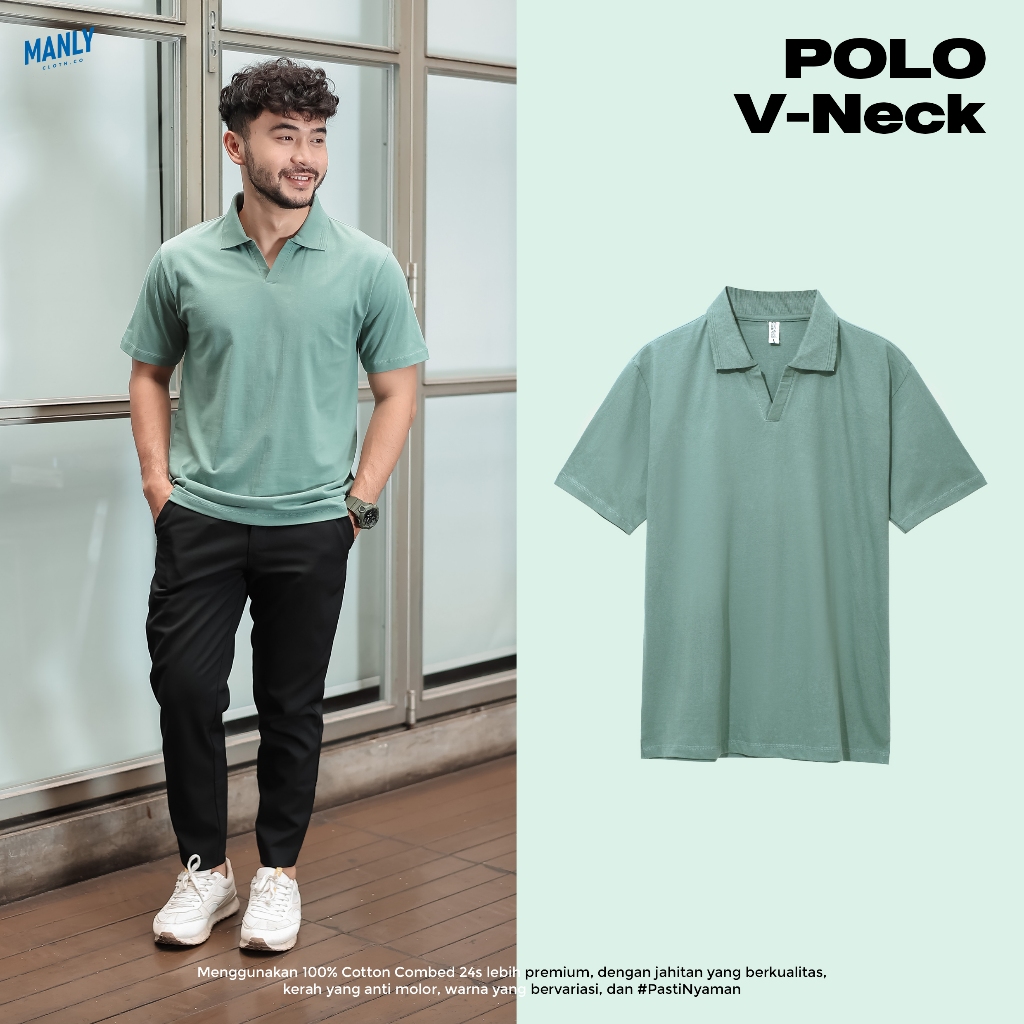 LIMITED Old Money Polo Shirt V-Neck Katun Combed 24s