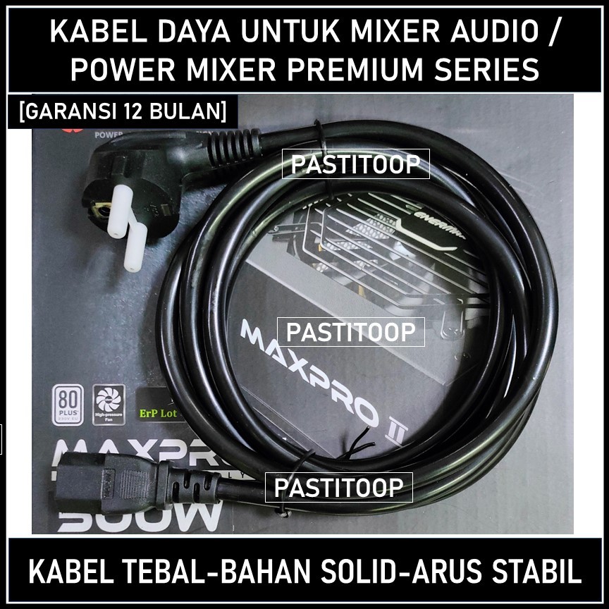 Kabel power Mixer Audio Soundcraft Peavey Midas Huper 3 Lubang Original