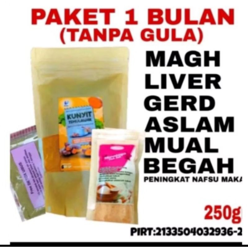 

Herbal lambung bubuk kunyit temukawak murni tanpa gula 250 gr