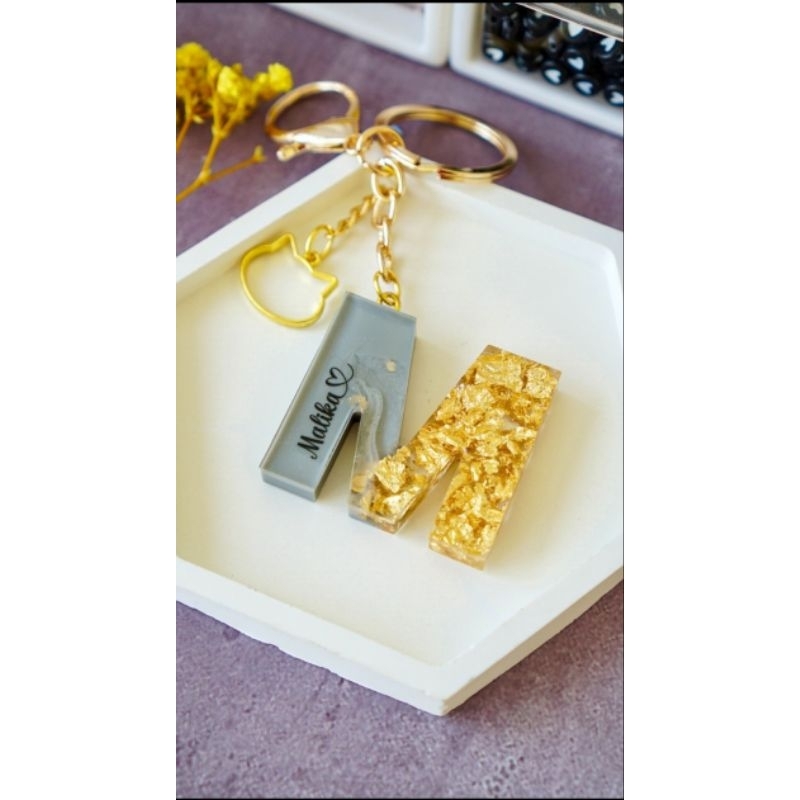 Gantungan Kunci Custom Ring Gold